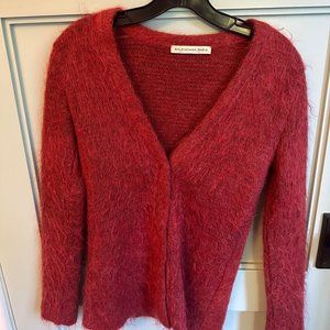 Balenciaga Red Mohair Cardigan